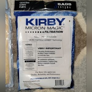 6 Bags For Kirby Vacuum Bags G3 G4 G5 Gsix Ultimate Micron Magic Filtration New